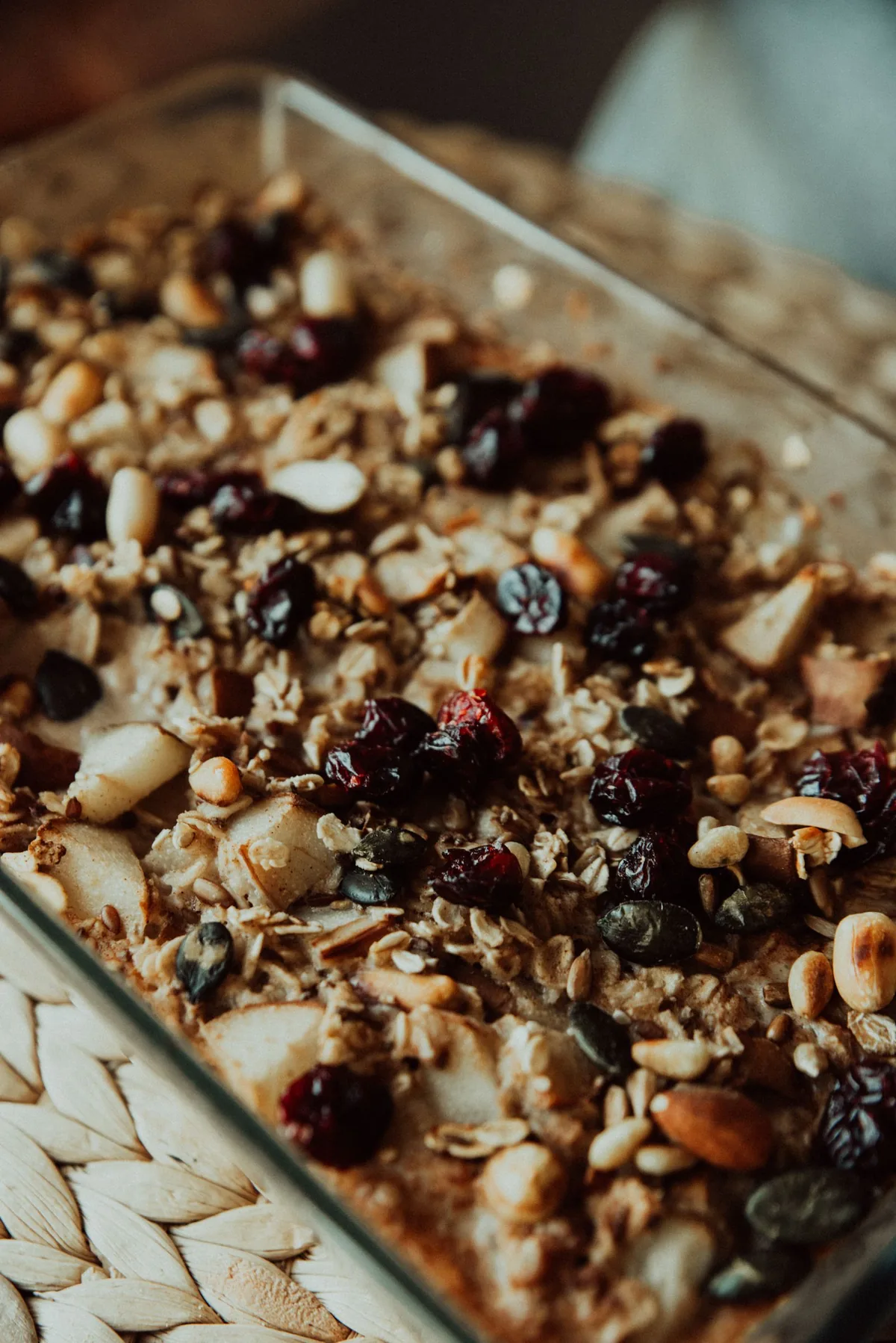 Papaya coconut baked oatmeal
