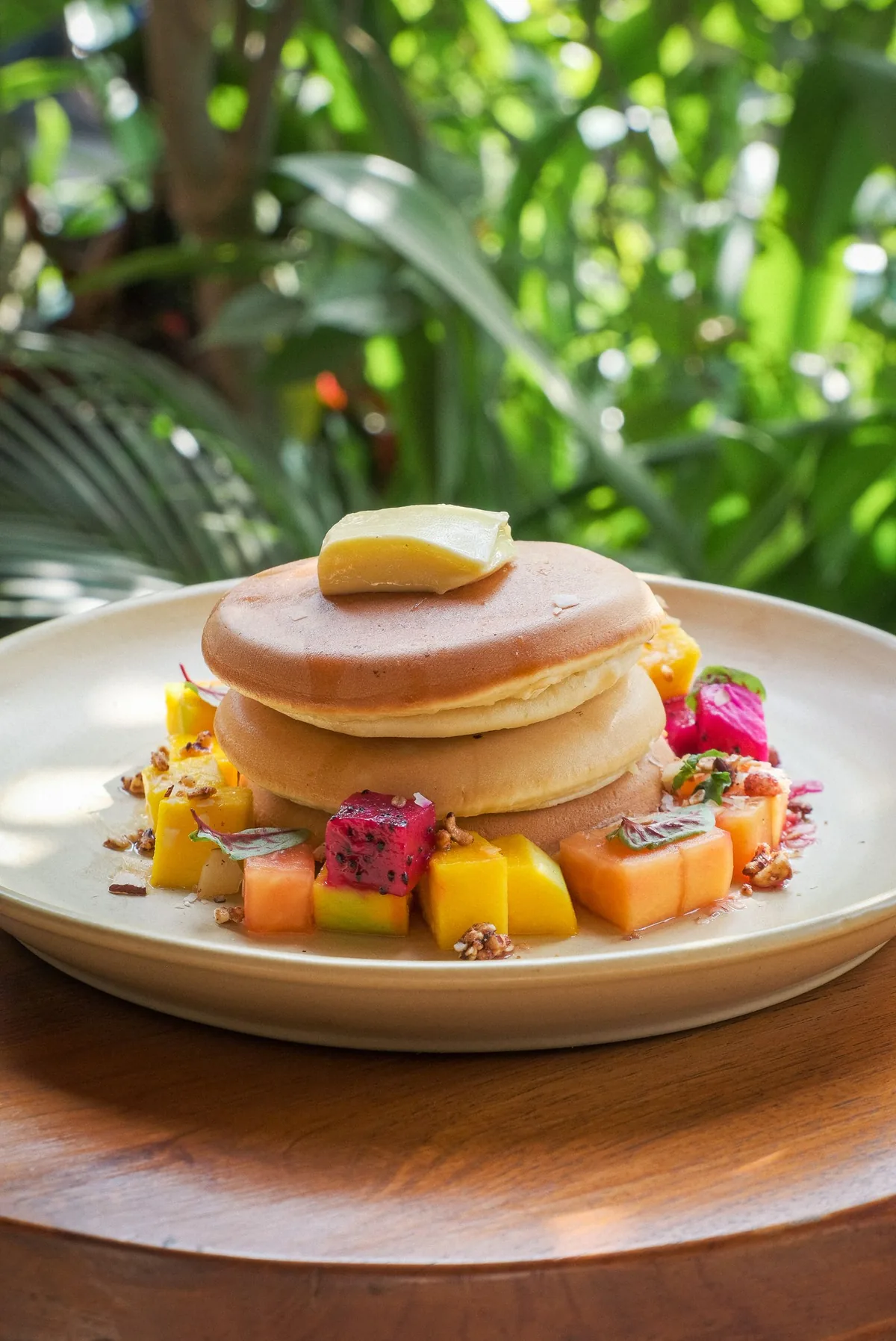 Papaya lime pancakes