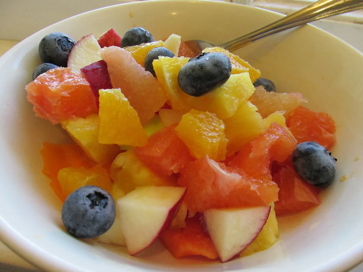 Papaya tropical fruit salad